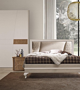 Бело-коричневая мебель для спальни в современном стиле COMPOSIZIONE NIGHT 4