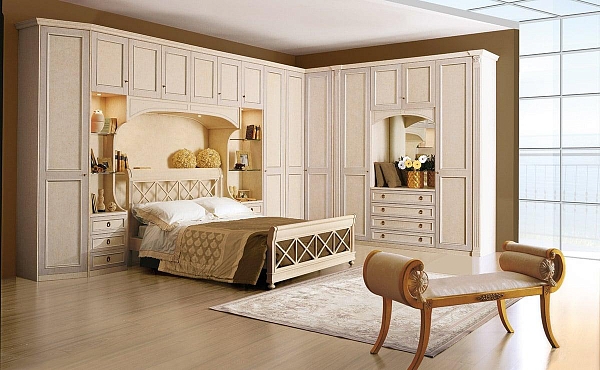 Итальянская кровать со шкафом в классическом стиле COMPOSIZIONE M230