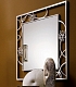Квадратное зеркало с кованой рамой в спальном гарнитуре Glicine