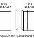 Размеры секций шкафа-купе LOOM