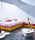 Яркая розовая мебель в спальню с желтыми элементами NIGHT SIDE LETTI-05