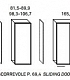 Размеры секций шкафа-купе LOOM