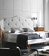 Дизайнерская кровать из белой кожи Anthea