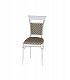 Белый мягкий стул из дерева с узорчатой обивкой Venezia Bianco