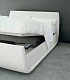 Стильная белая кровать из кожи с подъемным механизмом DODÒ