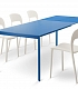 Синий раздвижной обеденный стол в стиле минимализма DUBLINO