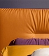 Спинка кровати KOA Bontempi в оранжевой коже крупным планом