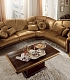 Золотистый угловой диван Giotto в классическом стиле