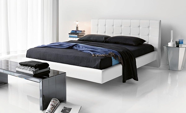 Кожаная итальянская кровать в современном стиле Franklyn