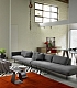 Длинный серый диван с подушками в гостиную DAKOTA