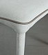 Белый мягкий стул с серым кантом NATA