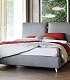 Двуспальная кровать с независимыми наклонными спинками KOA Bontempi в сером текстиле