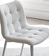 Современный белый стеганый стул из кожи KUGA