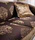 Классический коричневый диван с золотистым тиснением Liberty