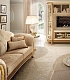 Светлый диван с золотистым декором в классическом стиле Melodia