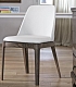 Стильный мягкий стул белого цвета на деревянных ножках MARGOT