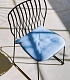 Голубой мягкий стул на черном металлическом основании FREAK