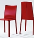 Стильные стулья из красной кожи ALICE