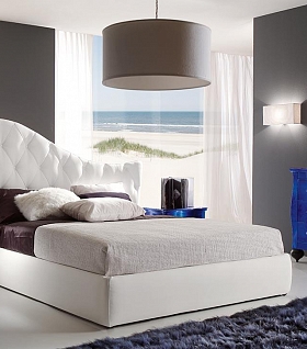 Стильная бело-синяя мебель для спальни из Италии Regina di Fiori 7