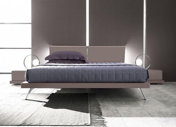 Двуспальная кровать и тумбы в стиле минимализма UN'OASI DI RELAX-02