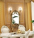 Роскошное резное зеркало с полустоликом в гостиную и классический обеденный стол со стульями  Leonardo Camelgroup
