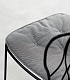 Черный металлический стул с серым сиденьем FREAK