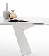 Стильный раздвижной обеденный стол белого цвета FIANDRE