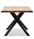 Маленький квадратный стол с деревянной столешницей для кухни Board