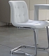 Стильный кожаный стул белого цвета KUGA