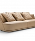 вид итальнского дивана AUDREY бежевого цвета с подушками