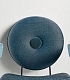 Синий стул с круглой спинкой и подлокотниками PENELOPE