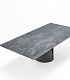 Длинный серый обеденный стол на круглой ноге в современном стиле GIANO KERAMIK