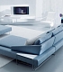 Стильный итальянский диван на металлических ножках с приставным столиком ITACA