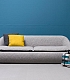 Современный серый диван с желтой подушкой Bamboo