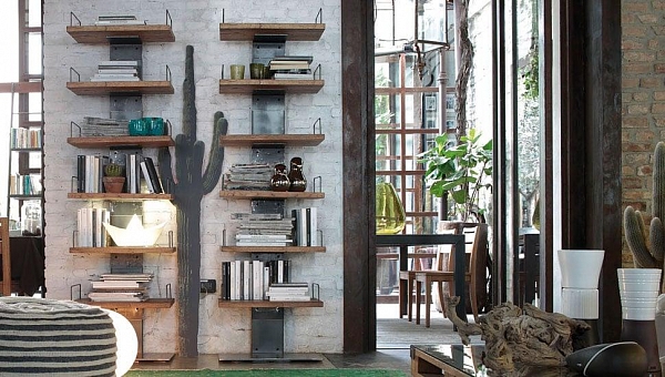 деревянная стенка для книг в гостиную infinity