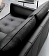 Черный кожаный диван из коллекции мягкой мебели ANTARES