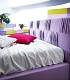 Стильная кровать с мягким изголовьем фиолетового цвета NIGHT SIDE LETTI-10