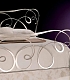 Стильная кровать из металла серебристого цвета ALTEA