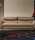 Коричневый кожаный диван в современном стиле для гостиной MODI