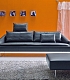 Кожаный модульный диван с дополнительными подголовниками ITACA