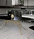 Обеденный стол и стулья черного цвета с золотистым металлом из коллекции FREAK